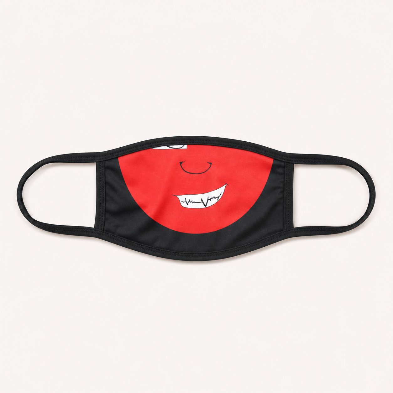 Smiloz Ken-Evel black face mask with correctly oriented partial character artwork